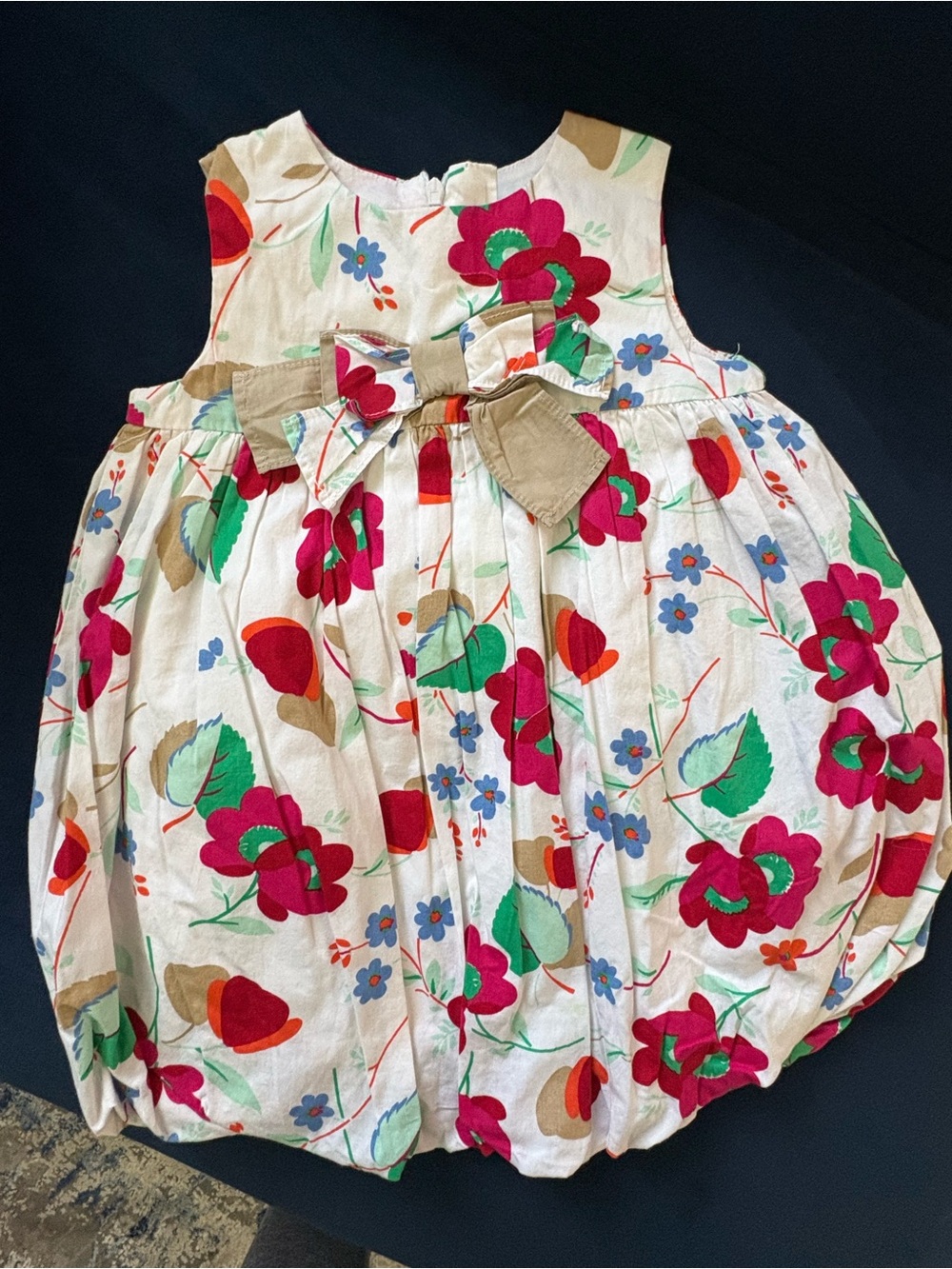 EPK France made Floral Bow Bubble Dress 3t